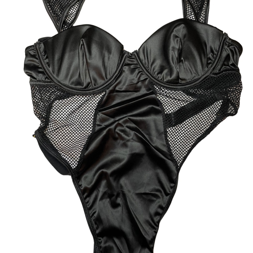 Black Fishnet Teddy